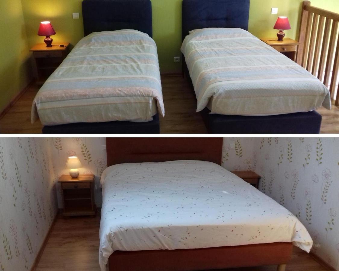 Bed and Breakfast Ferme Du Pigeonnier Montceau-et-Echarnant Zimmer foto
